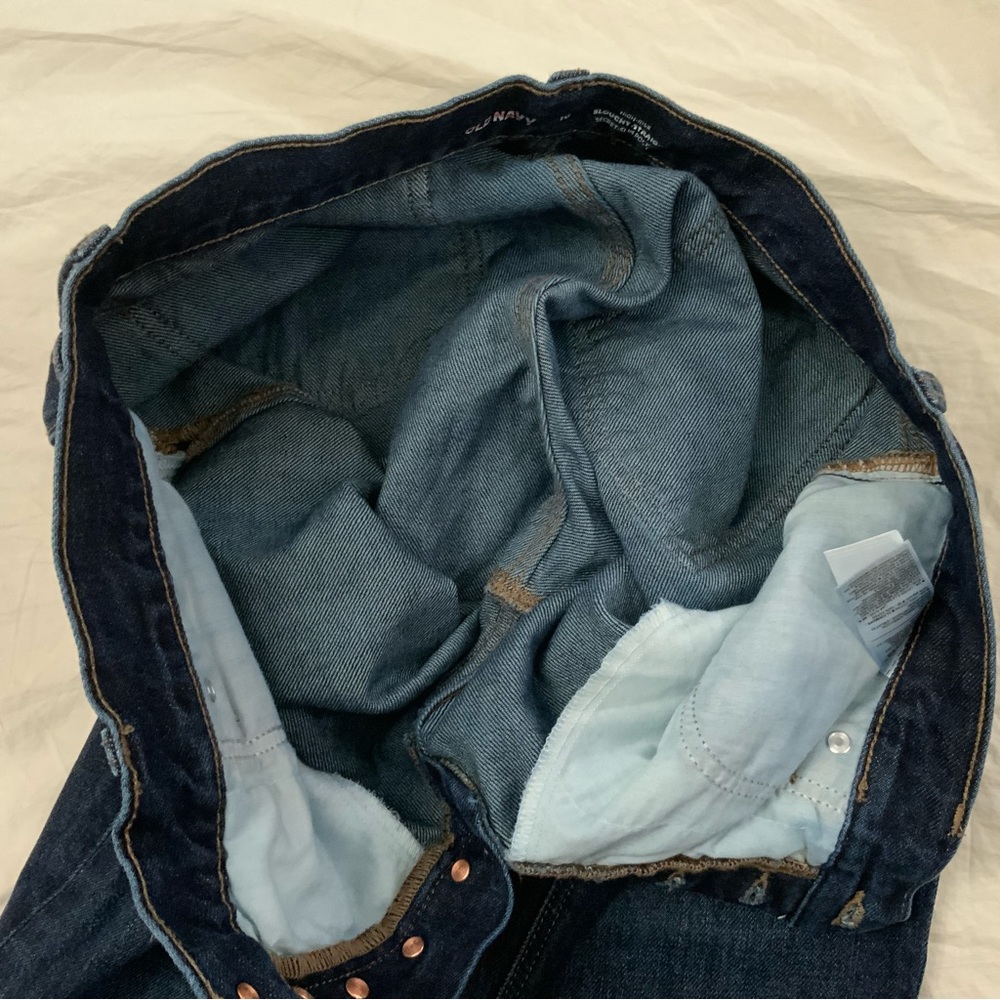 Old Navy Jeans High Rise Slouchy Straight Secret Slim Pockets Size 10 Button Fly - Picture 9 of 15